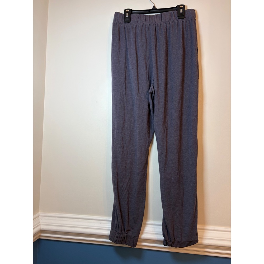 Fabletics Joggers Women Small Grey Heathered Elastic Waist Pockets Cuffed Pants